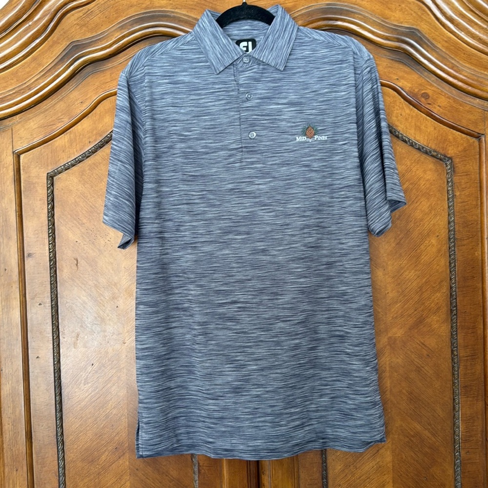 EUC FJ golf shirt Mid Pines size small grayish blue hue